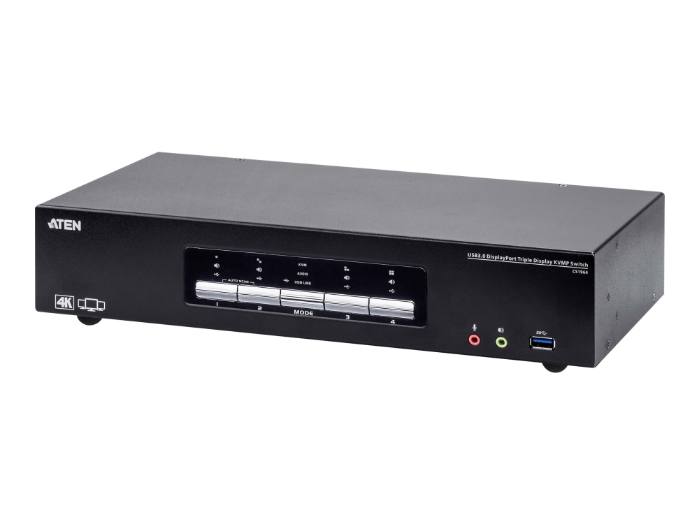 Aten Cs1964 - Kvm / Audio / Usb Switch - 4 X Kvm / Audio - 1 Lokalbruger - Desktop