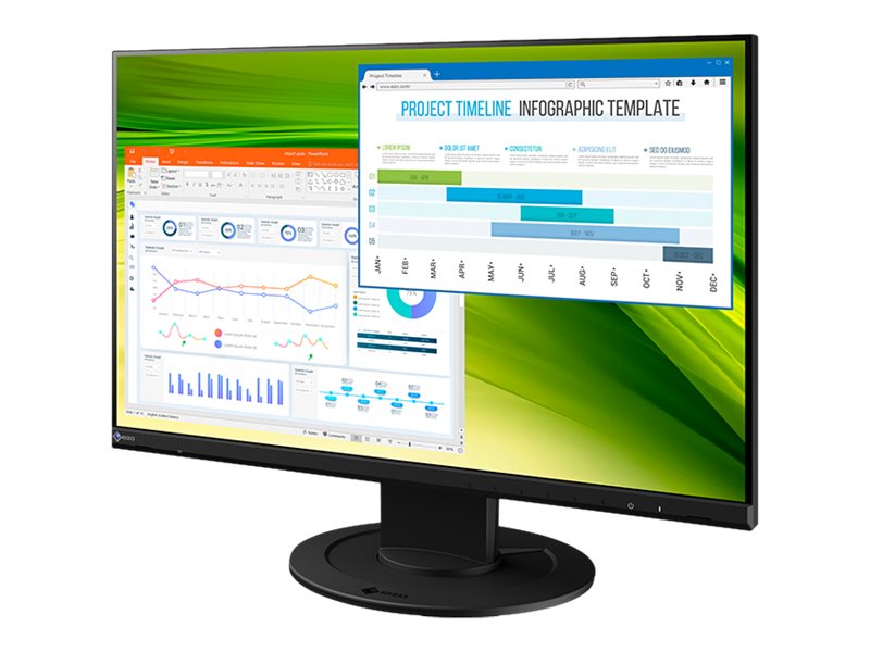 Eizo Flexscan Ev2360-Bk - Led-Skærm - 22.5" (23" Til At Se) - 1920 X 1200 - Ips - 1000:1 - 5 Ms - Dvi-D, Vga, Displayport - Højtalere - Sort