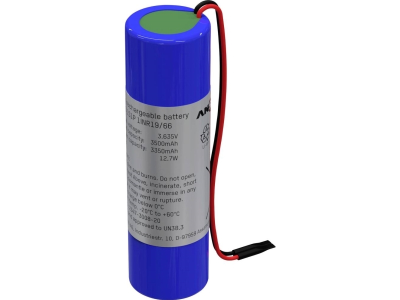 Ansmann 1S1p Akku Pack 1X 18650 Kabel Li-Ion 3.63V 3500Mah Akku Pack Lithium 3.63 V 3500 Mah