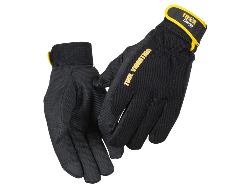 Vibrationshandske, THOR Energy Tools, 11, sort, PU/spandex