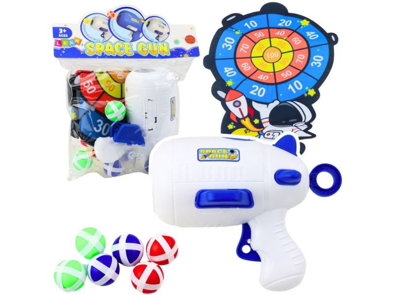 Lean Toys Kosminis Taikinio Žaidimas Su Pistoletu Ir Lipniais Kamuoliukais