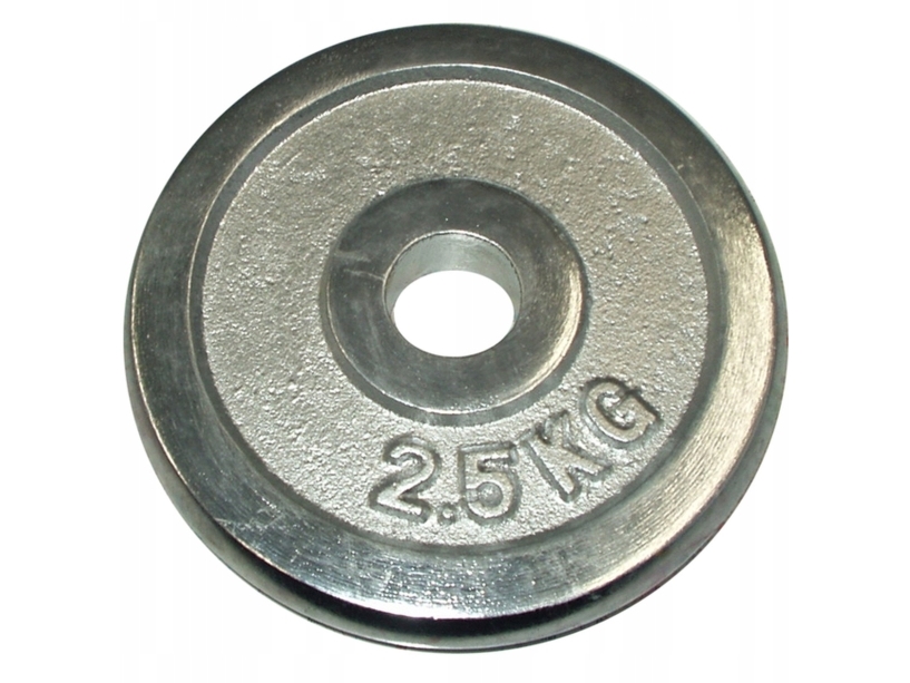 Spartan Gewichtsscheibe Verchromt Für Trainingsstangen Kubisport 2,5 Kg 25 Mm