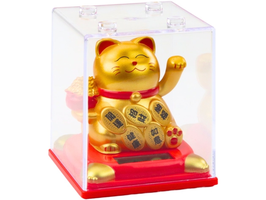 Lean China Happiness Cat Sun Figur Ornament In Einer Vitrine