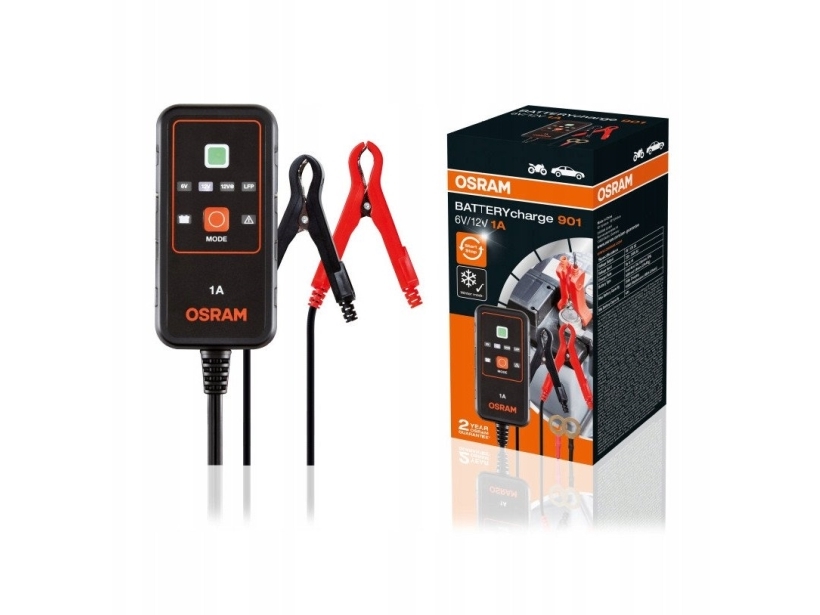 Batterycharge 901 Gleichrichter, Ladespannung: 6/12 V Osram, Ladestrom: 1A