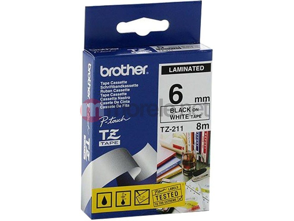 Brother - Rulle (0,6 cm) bandkassett för skrivare - för P-Touch PT-1010, 1080, 1090, 1230, 1290, 18, 2100, 2110, 2430, 3600, 7100, 9800, PT-GL-200 | Skrivare - Bläck, toner & förbrukningsvaror - Färgband | GameStuff