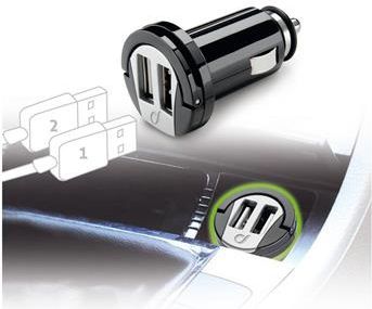Cellularline Usb Car Charger Dual - Universal, Auto, Zigarettenanzünder, Schwarz
