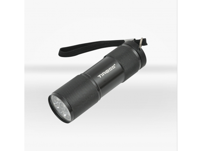 Tiross TS-733 lommelygte med batteri 9 LED