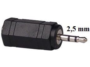 PremiumCord AV-adapter Jack 2,5 mm til Jack 3,5 mm, sort (kjr-08)