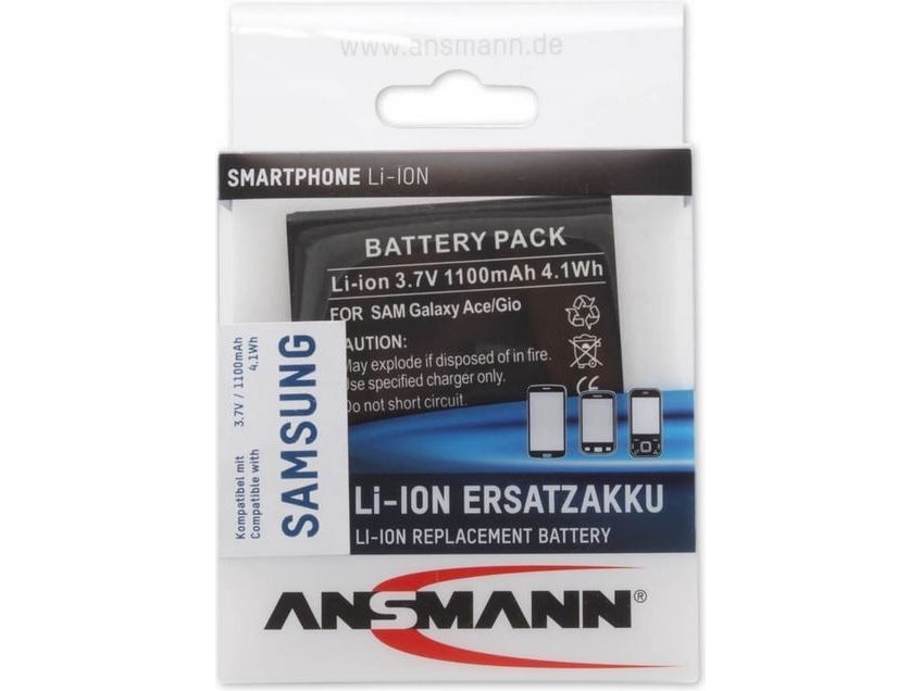 Ansmann LiSma Sam Galaxy Ace Gio Batteri - (lismaacegio) | Tele & GPS - Batteri & Laddare - Batterier | GameStuff