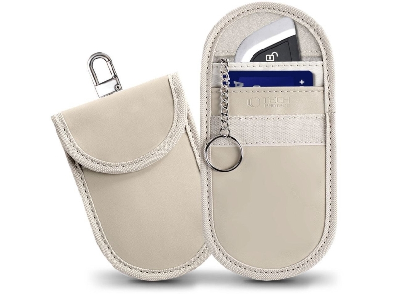 Tech-Protect bilnyckelväska RFID Signal Blocker KLR100 beige | Bilvård & Biltillbehör - Säkerhetsutrustning för Bilen - Säkerhetsutrustning | GameStuff