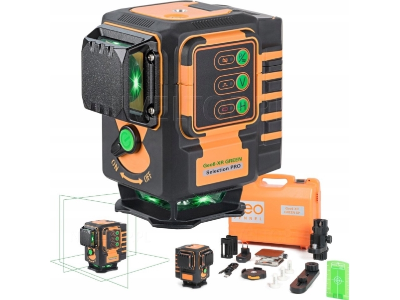 Lazerinis Nivelyras Geo-Fennel Geo6-Xr Žalias Sp + Priedai