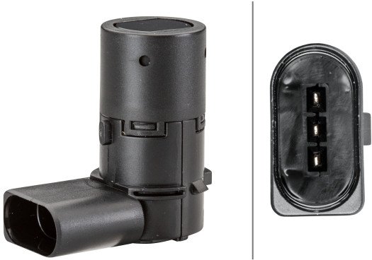 Parkeringsafstandssensor for/bag passer til: AUDI A4 B7, A6 ALLROAD C6, A6 C5, A6 C6, A8 D3, SKODA OCTAVIA II, VW CALIFORNIA T5 CAMPER, MULTIVAN T5, NEW BEETLE, POLO IV 01.97-08.15