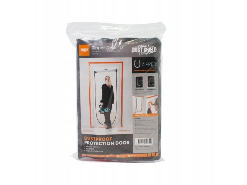 ANDERSEN &amp NIELSEN Täck dammlucka i plastfolie med dragkedja, U-öppning, för Täck dammväggar | Verktyg & Verkstad - Förvaring i verkstad - Hyllor | GameStuff