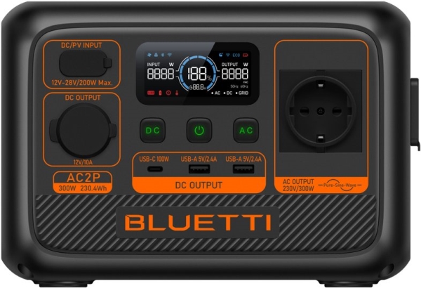 Bluetti AC2P 300Watt Transportabel strømstation | Huset - Solpaneler & batterier - Kraftverk | GameStuff