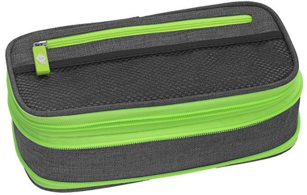 Wedo Neon Stretch, Mjukt pennfack, Polyester, Grön, Grå, Monokromatiskt, Dragkedja, Barn | Skola & Hobby - Till skolväskan - Pennfodral | GameStuff