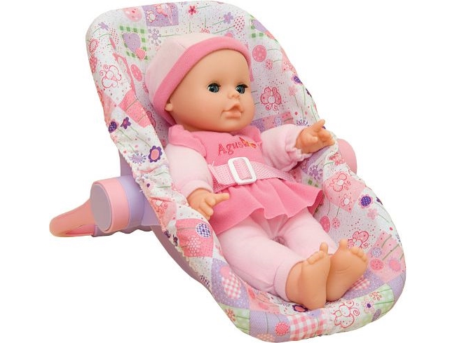 DROMADER 29 cm dukke med bilsæde