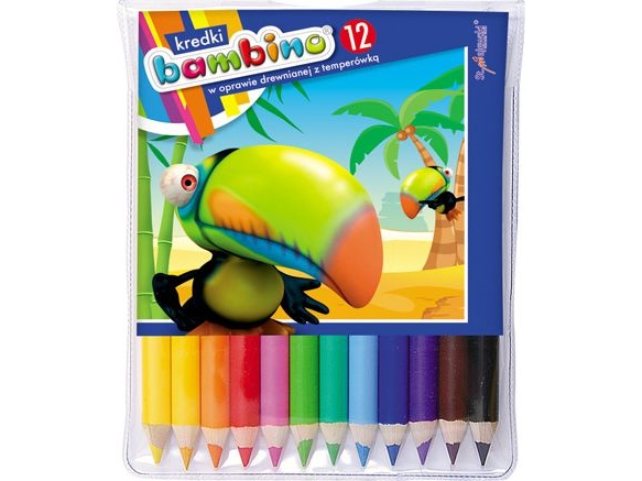 St. Majewski Bambino Buntstifte Im Holzrahmen, 12 Farben, Bambino Lizenz