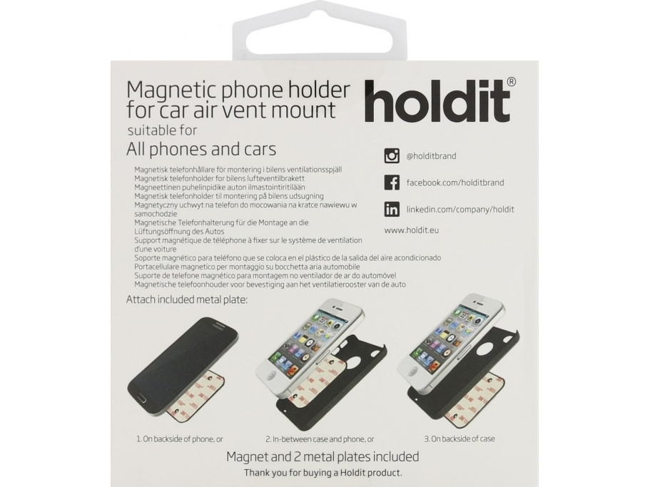 Holdit magnetisk bilholder til mobil Button 612682
