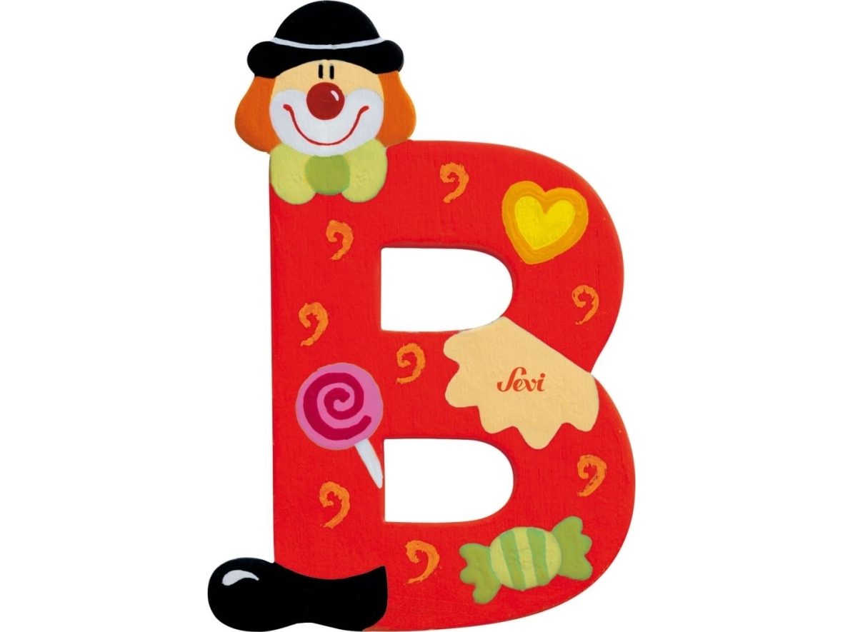 Sevi træbogstav B, klovn (81738)