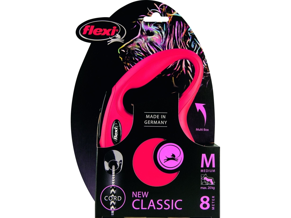 flexi New Classic snor M, 8M, 20KG, rød | Sällskapsdjur - Hund - Hundkoppel | GameStuff