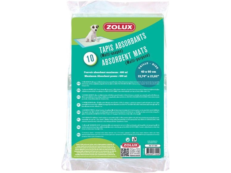 Zolux Absorbing Mats 45 X 60 Cm - 10 Pieces