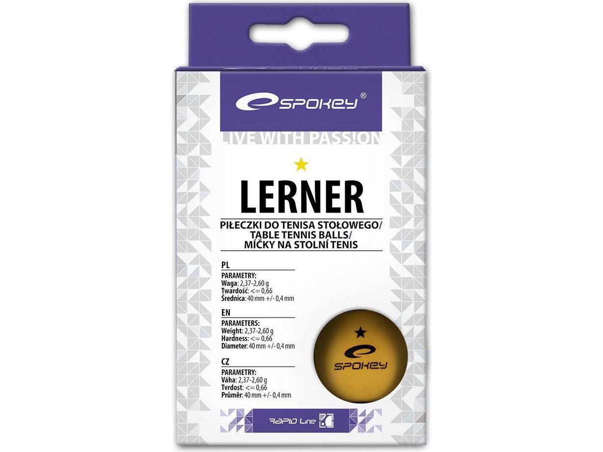 Spokey bordtennisbolde gul (81873)