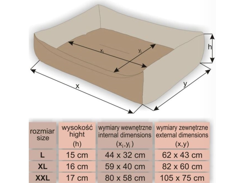 Hobbydog Eco Lair - grafitfarvede sider og sort madras XXL