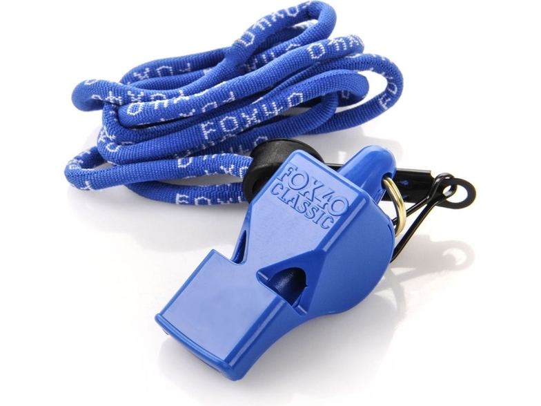 Fox40 visselpipa med snöre Fox 40 Classic blå (38085) | Sport & Träning - Sportutrustning - Fotboll | GameStuff