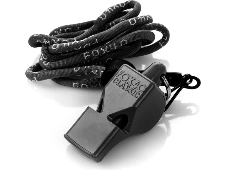 Fox40 Dommerfløjte med snor Fox 40 Clasic sort (38018)