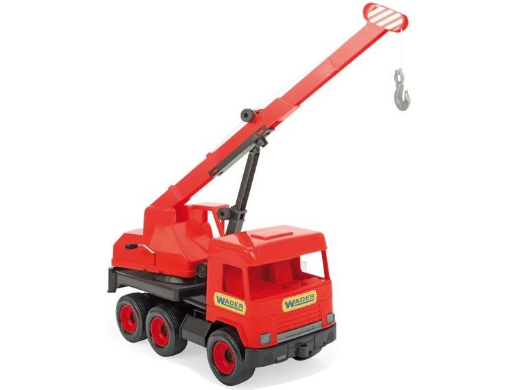 Tigres 32112 Auto Middle Truckcrane In A Box, Colour-Red, One Size