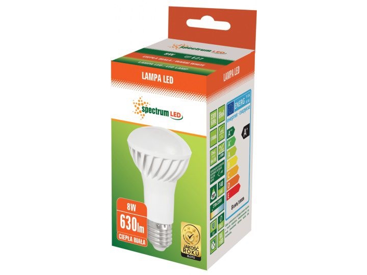 Spectrum LED R-63, E-27, 230V, 8W, WW (WOJ13990) | Belysning - Ljuskälla - G9 Ljuskälla | GameStuff