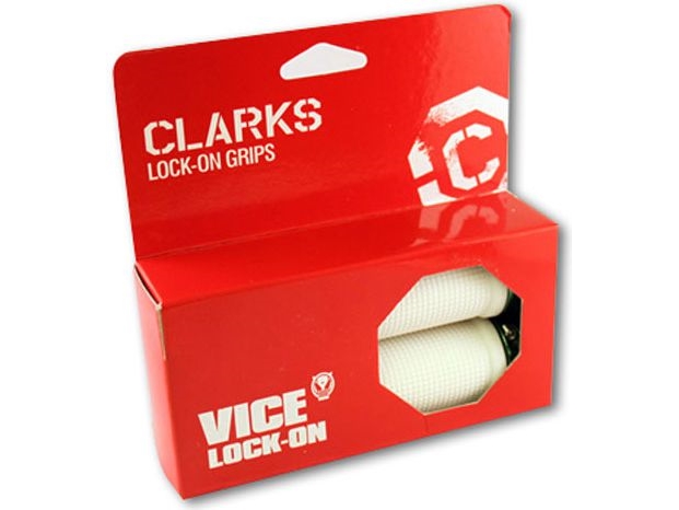 Clarks Clark's Clo201 Lock-On Styrhåndtag Hvide Spænder Grøn Aluminium Anodiseret