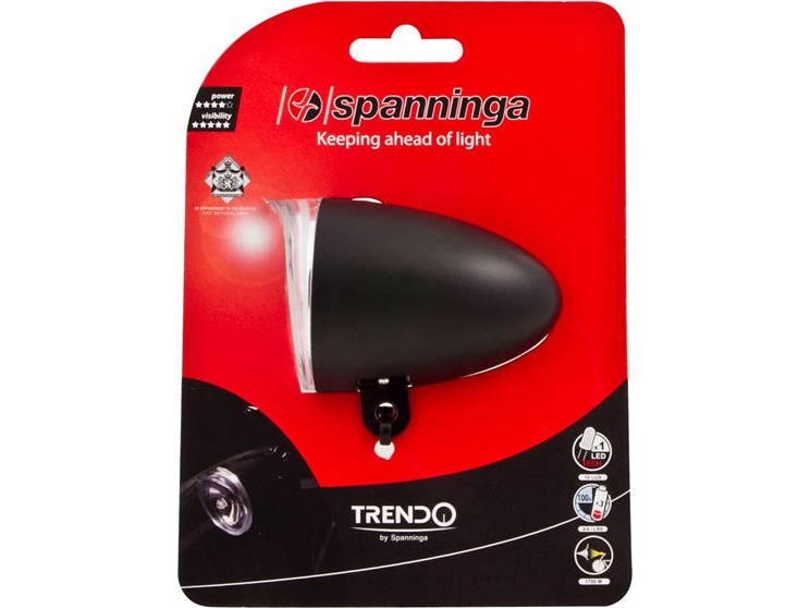 SPANNINGA TRENDO XDO dynamo framljus svart (SNG-H044330) | Sport & Träning - Tillbehör - Cykelljus | GameStuff