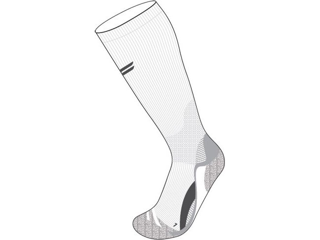 Fuse Running Compression Performance Løbestrømper Til Mænd Hvid-Grå R. 47-49