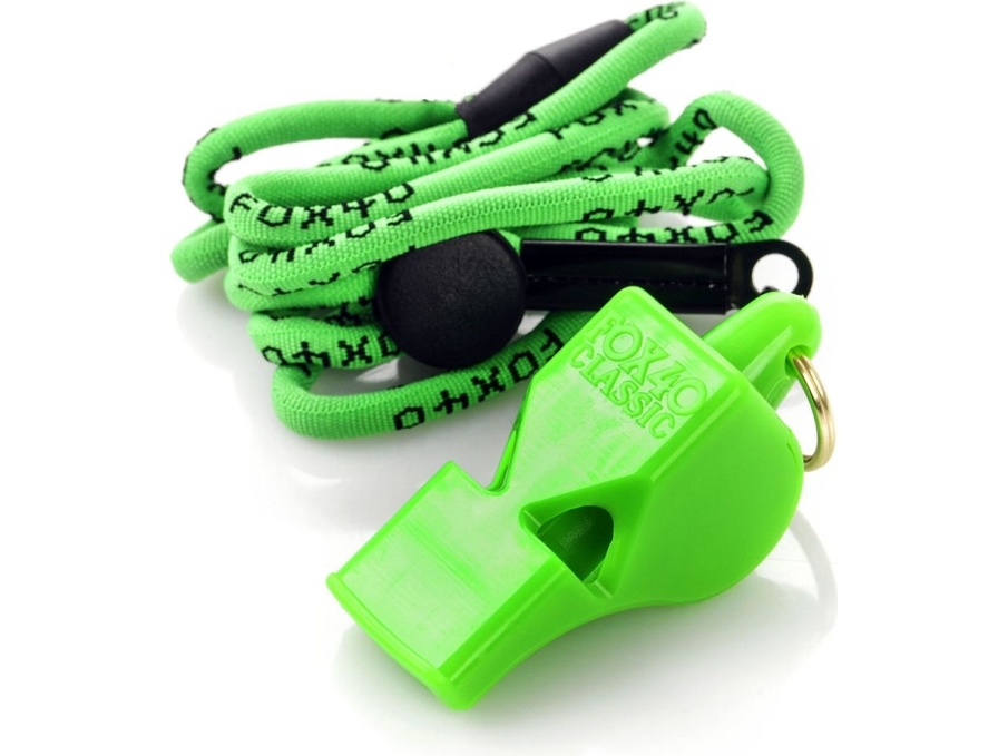 Fox40 Visselpipa med sladd Fox 40 Classic neongrön (38019) | Sport & Träning - Sportutrustning - Fotboll | GameStuff