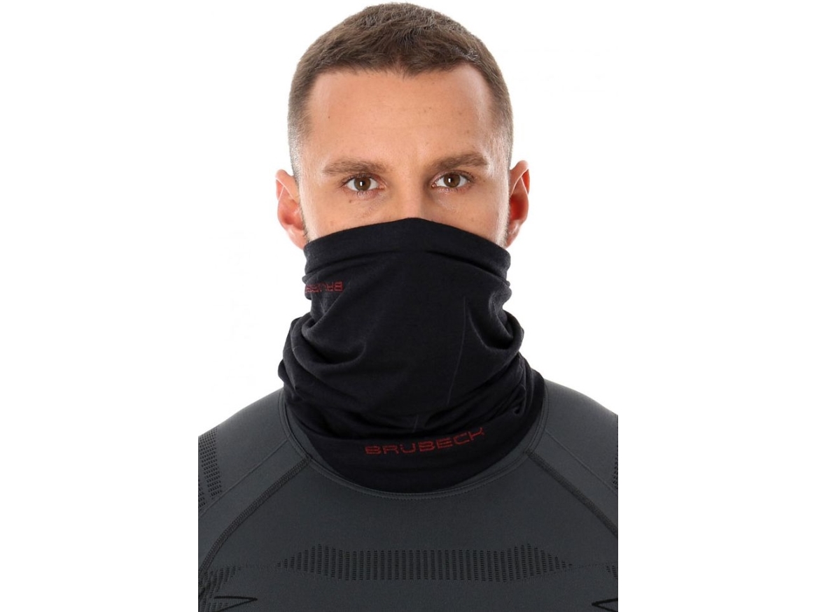 Brubeck Multifunktionel slynge til mænd Merino sort r. S/M (KM10360)