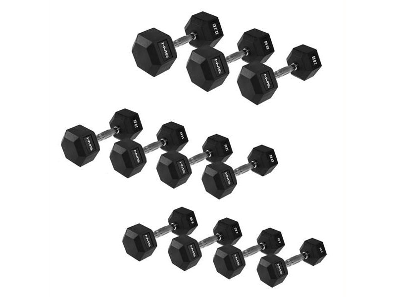 HMS håndvægt Hex Pro gummibelagt 1 x 16 kg