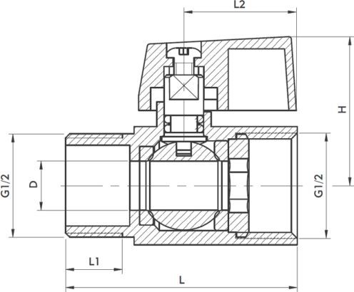 Kfa Kugleventil 1/2 "(703-210-15)