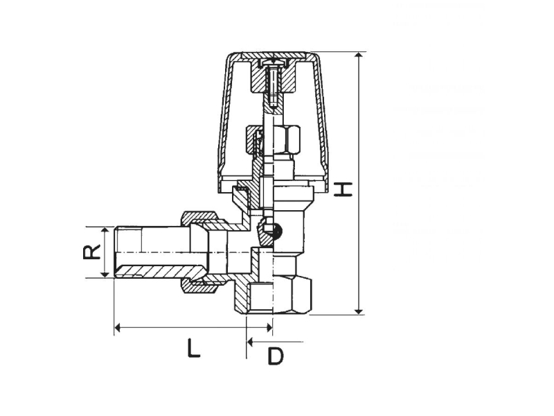 Kfa Vinkelradiatorventil 1/2"750-160-15