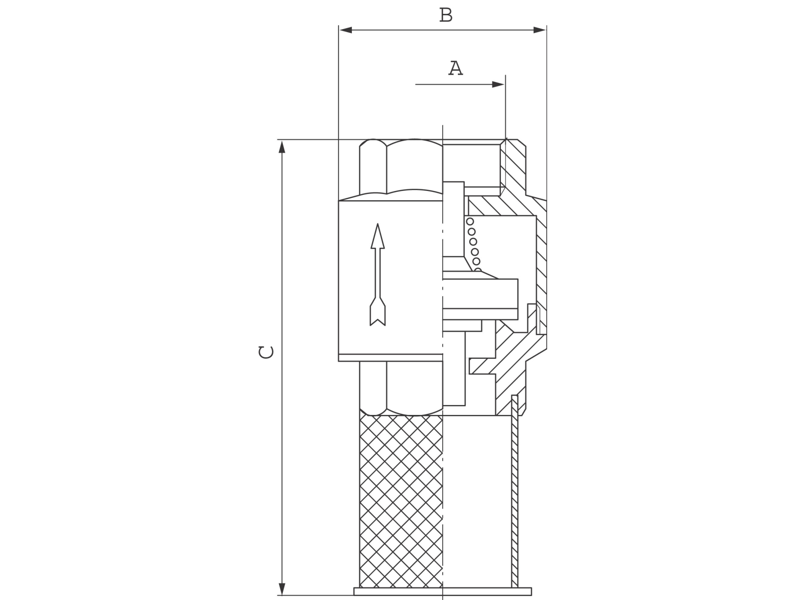 Ferro Check valve with suction strainer 1 (K22)