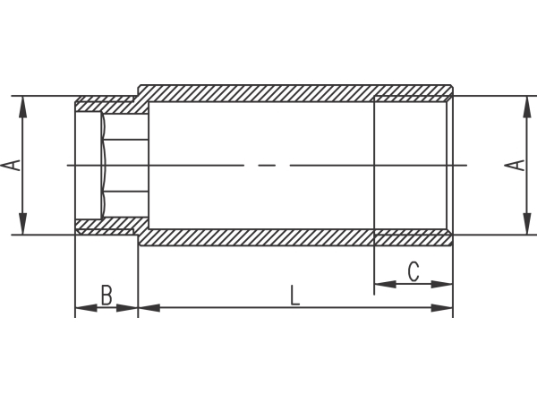 Ferro Messing-Verlängerung 1/2" 20 Mm P20z