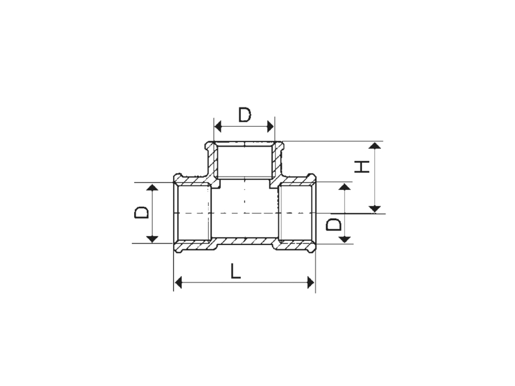 KFA messing T-stykke 3/4 (943-700-20)