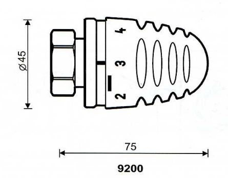 Herz Mini H Termostathoved Med Væskeføler (1920068)