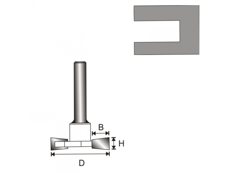 Dedra överfräs för trä med hårdmetallskär T-grooving (07F122B) | Elverktyg - Tillbehör - Tillbehör till Handoverfräs | GameStuff