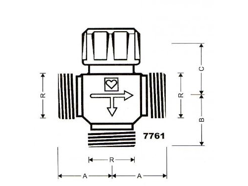 Herz 3-tieventtiili CALIS-TS 3/4 - 1776102
