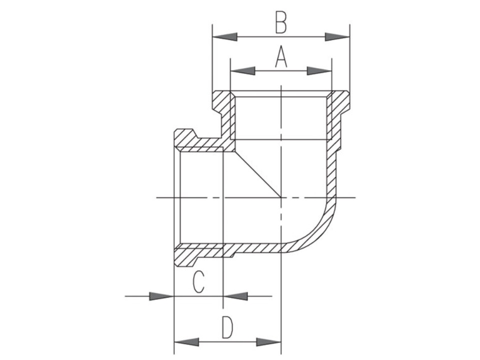 Ferro 5/4 messinkinen mutteri ja pultti kulmakulma - K06Z
