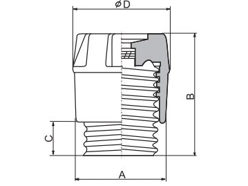 Eti-Polam Glówka sikringsholder K DIII 63A porcelæn E33 002333001