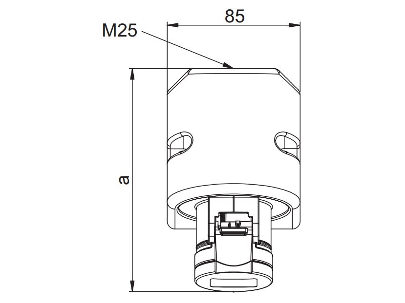 PCE Fixed socket 32A 230V 2P + With IP44 123-6 | Stickproppar och uttag | GameStuff