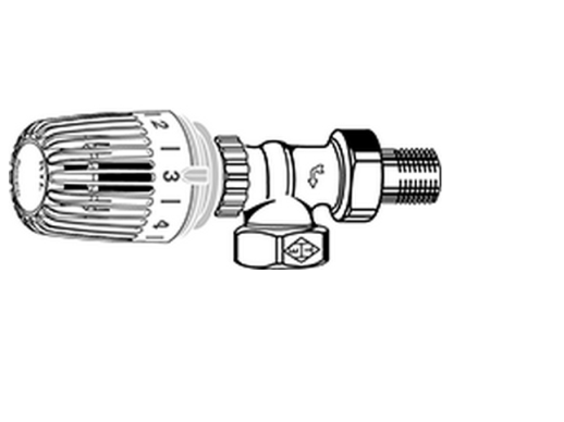 Ta Returventil Rtl 1/2 - Vinkel M/term.Incl.Føler | VVS Artiklar - Ventiler - Radiatorventiler | GameStuff