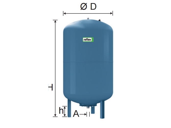 Membranhydrofor Refix DE 60l 10b 1 | Ventilation & Klimat - Värmepumpar - Behållare | GameStuff